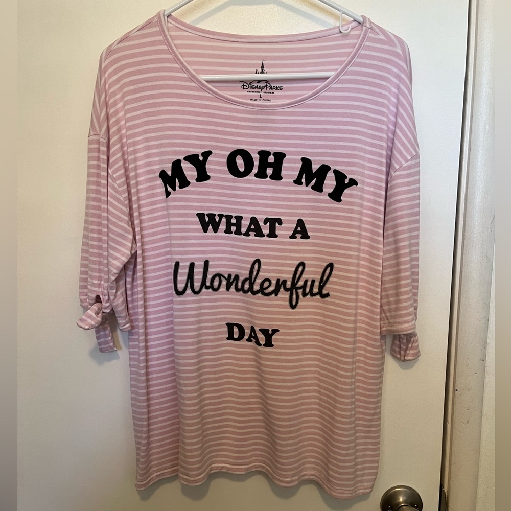 Disney “My oh my” striped tee
